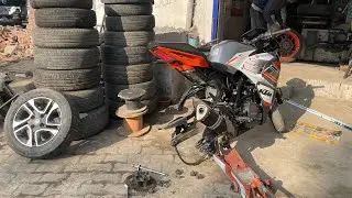 Finally Installing Superbike Tyre 180mm in KTM Rc  390 🚀🔥 Public Reaction 👀 #ktmrc390