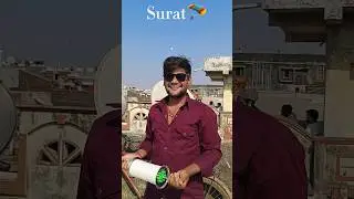 Makar Sankranti in Surat Gujarat 2026 #santosh_rawani_vlogs video of flying kites #ytshorts #viral