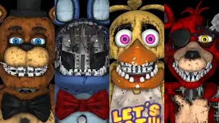 Fnaf ar: movie design withered animatronics Jumpscare and workshop animations 