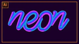 How to Create 3D Neon Text Effect in Illustrator | Download Ai File | Freedez Studio