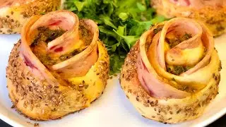 Rose Ham Roll | Delicious, Simple & Quick 🌹🥐