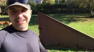 Tarp basics, full enclosed tarp tent with floor, arrowhead configuration.