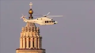 Pope Benedict XVI Flies Over Rome in Helicopter
