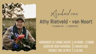 Lux Mundi 9 januari 2026 - Afscheid Athy Rietveld - van Noort