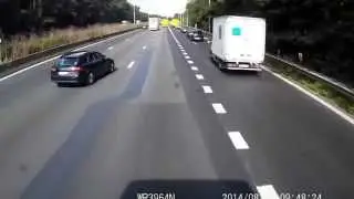 Car vs truck crash E40 Aalter Belgium