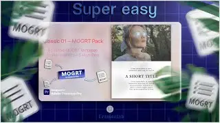 9 Minimal MOGRT Templates for @AdobeCreativeCloud  Premiere Pro (Placeholders, Drag & Drop)