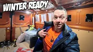 Finally warm enough to sleep in the van (winter prep)