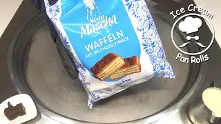 Nascha Mascha Chocolate Wafer Ice Cream Rolls | relaxing and oddly satisfying ASMR street food sound