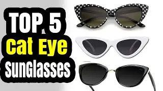 Cat Eye Sunglasses for Women Black White
