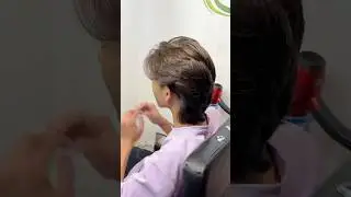 Deep brown hair colour & Korean hairstyle