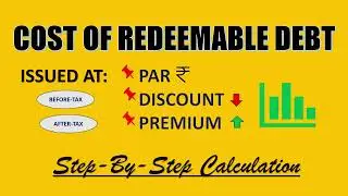 COST OF REDEEMABLE DEBT- BEFORE TAX AND AFTER TAX | ISSUED AT PAR, DISCOUNT AND PREMIUM