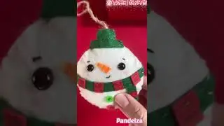 Christmas ornament reindeer, Santa, snowman felt craft. Hand sewing toy. #plush #felt #decoration