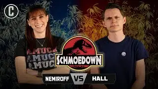 Jurassic Park Iron Man Match! Perri Nemiroff VS Cody Hall - Movie Trivia Schmoedown