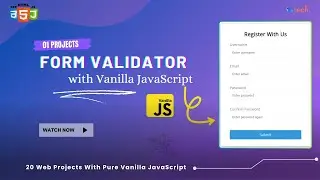 Form Validator Tutorial | HTML, CSS & Vanilla JavaScript