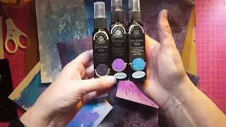 Creating Backgrounds using Cosmic Shimmer Ink Spray Mist Part 1