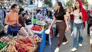 Inside Place! CAMBODIAN STREET FOOD Tour - Chaktomuk Walk Street in Phnom Penh City 2026