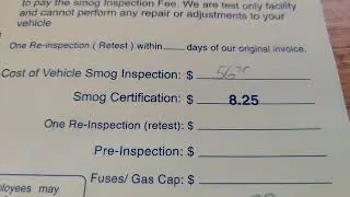 How much it cost to get my California Smog Check.  $56.75 + $8.25 cert. Coupon takes the price down.