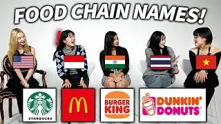 Food Chain Pronunciation Difference between 5 countries! (India, Thailand, Vietnam, USA , Indonesia)
