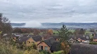 Rare UFO like fog dome appears in sky as temperatures drop to 4C&ordm; #new #subscribe