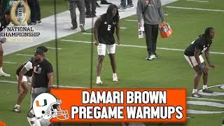 Damari Brown in Early Pregame Warmups Before National Championship Game
