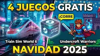 STEAM REGALA 4 JUEGOS por Navidad 2025: &iexcl;Recl&aacute;malos YA! (Train Sim World 6 & M&aacute;s)