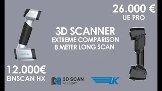 Shining EinScan HX vs. FreeScan UE Pro - 3D Scanner - Extreme Comparison - 8m long Scan - DigiMetric