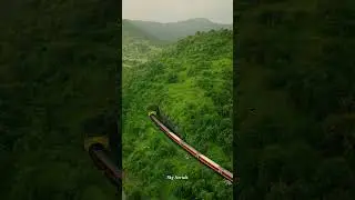 Konkan Right naw 🚂🌴⛰️#konkan #railway #kokan #maharashtra #nature #tunnel #roadtrip