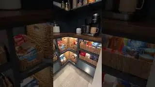 Pantry Makeover in a small corner pantry. Game changer for access and staying organized.