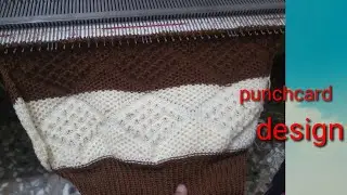new punchcard design on knitting brother machine KH-831 tutorial #knitting#design