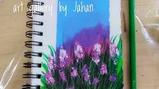 Easy lavender draw.. oil pastel colour drawing #flower #art @IfraumArtGallery