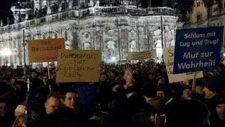 Thousands of anti-Islamisation protesters gather in Dresden as 'Monday demos' cause concern