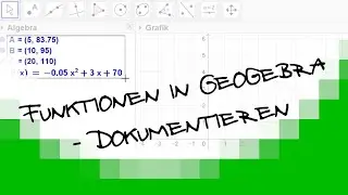 Funktionen in Geogebra - Dokumentieren