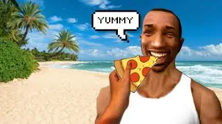 GTA San Andreas CJ Eat Pizza 🍕 | @itsRoy-06