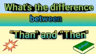 Difference between &ldquo;Than