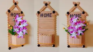 DIY Wall Decor using Popsicle Stick|Home Decor|Wall Hanging Decoration|Ice Cream Stick Craft Ideas