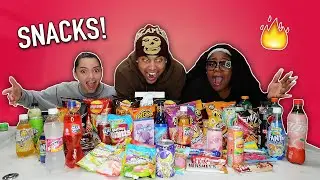 TRYING EXOTIC SNACKS WE DIDN'T EVEN KNOW EXISTED!! **AMAZING**