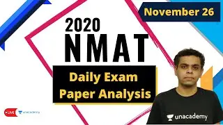 NMAT 2020 Paper Analysis | 30th November | Daily Analysis  | On Unacademy CATalyst