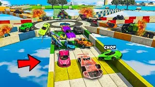 GTA 5 CHOP AND FROSTY COMPLETE THE AQUA FACE TO FACE CHALLENGE