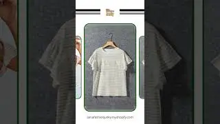 Apricot Striped Lace Splicing Ruffle Sleeve T-shirt