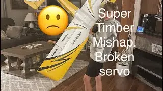 Super timber mishap, broken servo.  @thatairplaneguy @horizonhobby #rcplanes #aviation #airplanes 