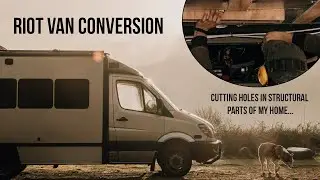 Riot Van Conversion: Building, Cables, Ply Frame, and Cutting Holes in our Home