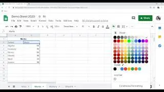 Google Sheet Create Table