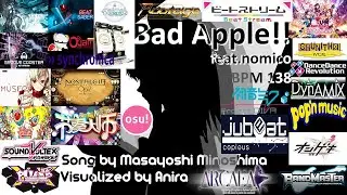 Bad apple Feat. Nomico All Rhythm Games mix (25 Rhythm Games)