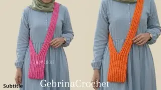 Crochet iPhone Pocket Sling Bag || How to Quickly Crochet a Double Crochet iPhone Pocket Sling Bag
