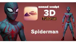 3d Spiderman modelling tutorial (nomad sculpt) #nomad