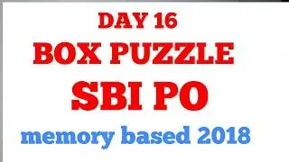 #sbi po memory based box puzzle(tricky)