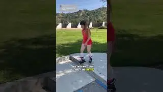 HOW TO GO DOWN A CURB ON ROLLERBLADES?!! 🐰 #rollerblading #tips