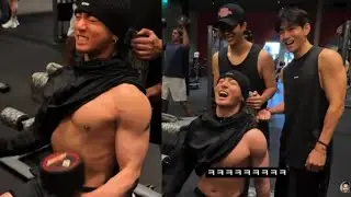 WTF BTS JUNGKOOK!! Безумная тренировка без рубашки с Тэхёном и RM