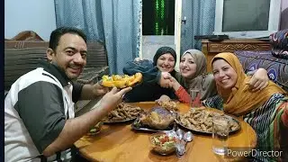 اختي وفاء فاجأتني على وليمه ملفوف وبط بلدي🦢🦤 وكان يوم جميل مع اخواته وامراتي