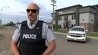 Fort St. John RCMP close down street due to an incident